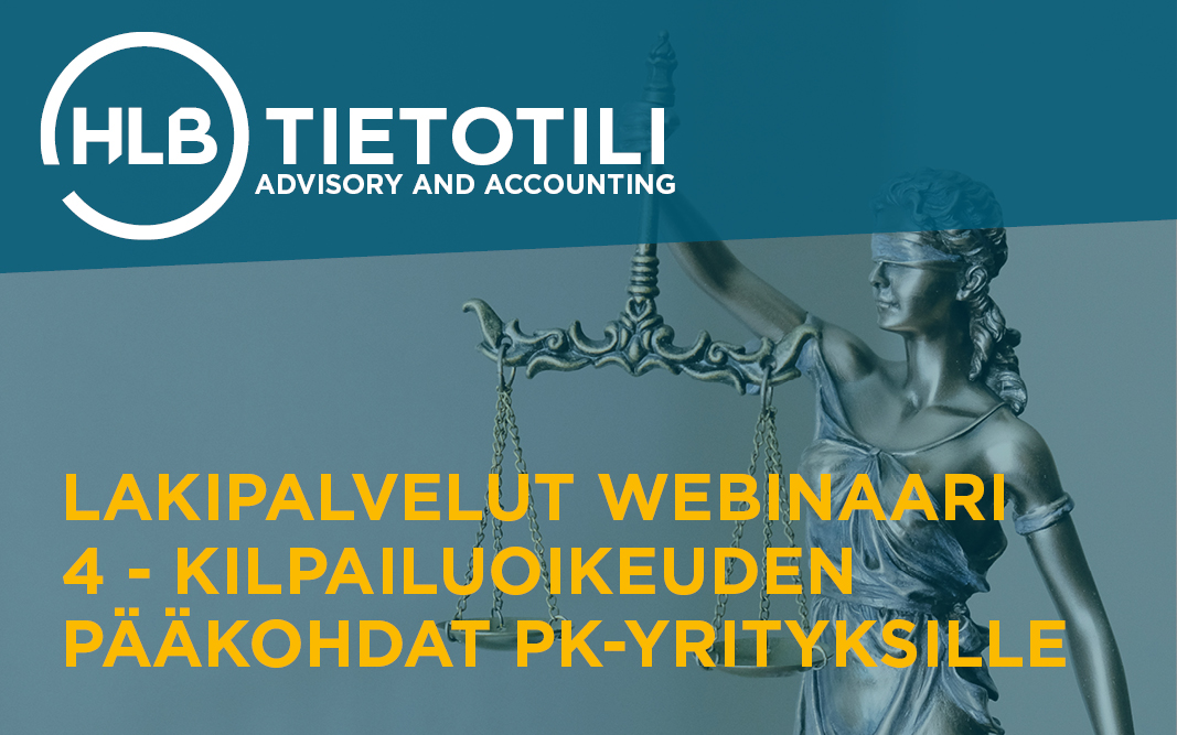 Featured image for “Lakipalvelut webinaari 4 – Kilpailuoikeuden pääkohdat pk-yrityksille (ti 8.10.)”